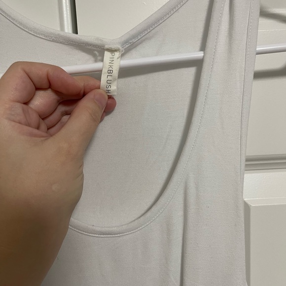 3/$20 PinkBlush white dress - Picture 4 of 4